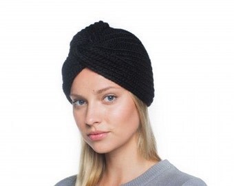 Bonnet Turban, bonnet tricoté pour femme, bonnet tricoté à la main, tricot Turban féminines, tête de Style années 50