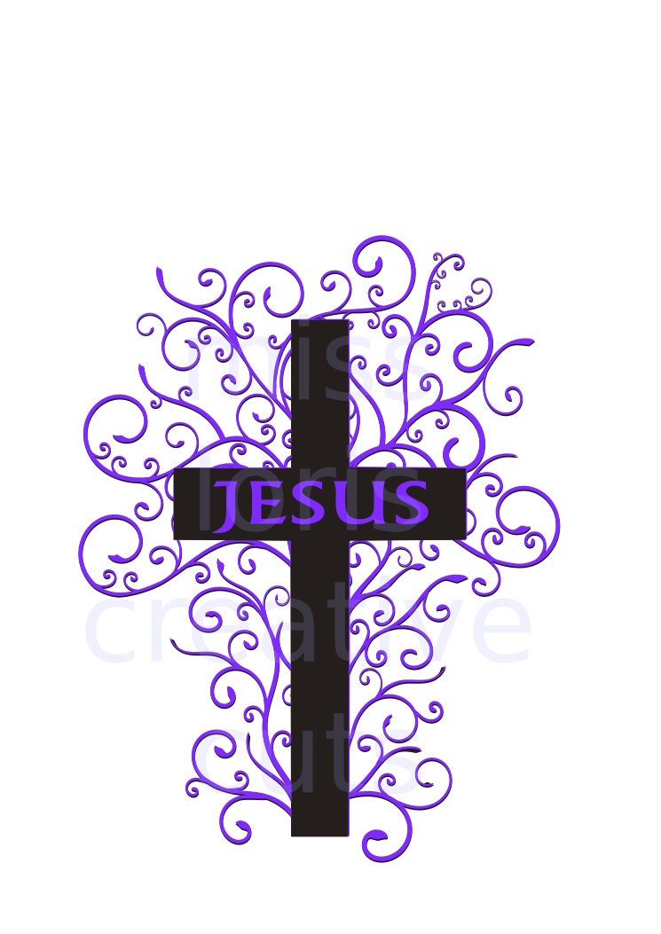 Download Victorian Vines SVG CROSS Jesus Cut file Cricut explore ...