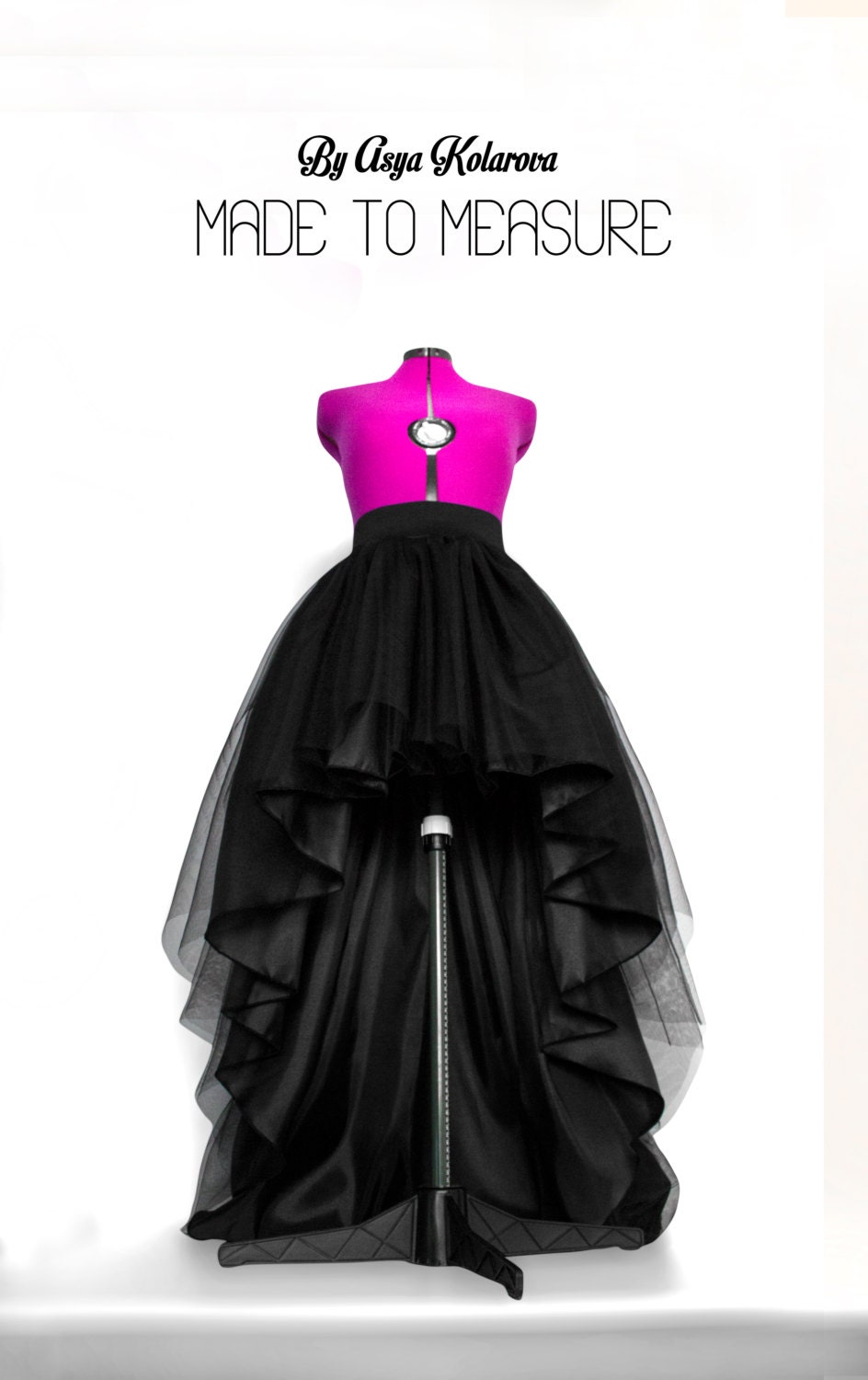 satin and tulle skirt