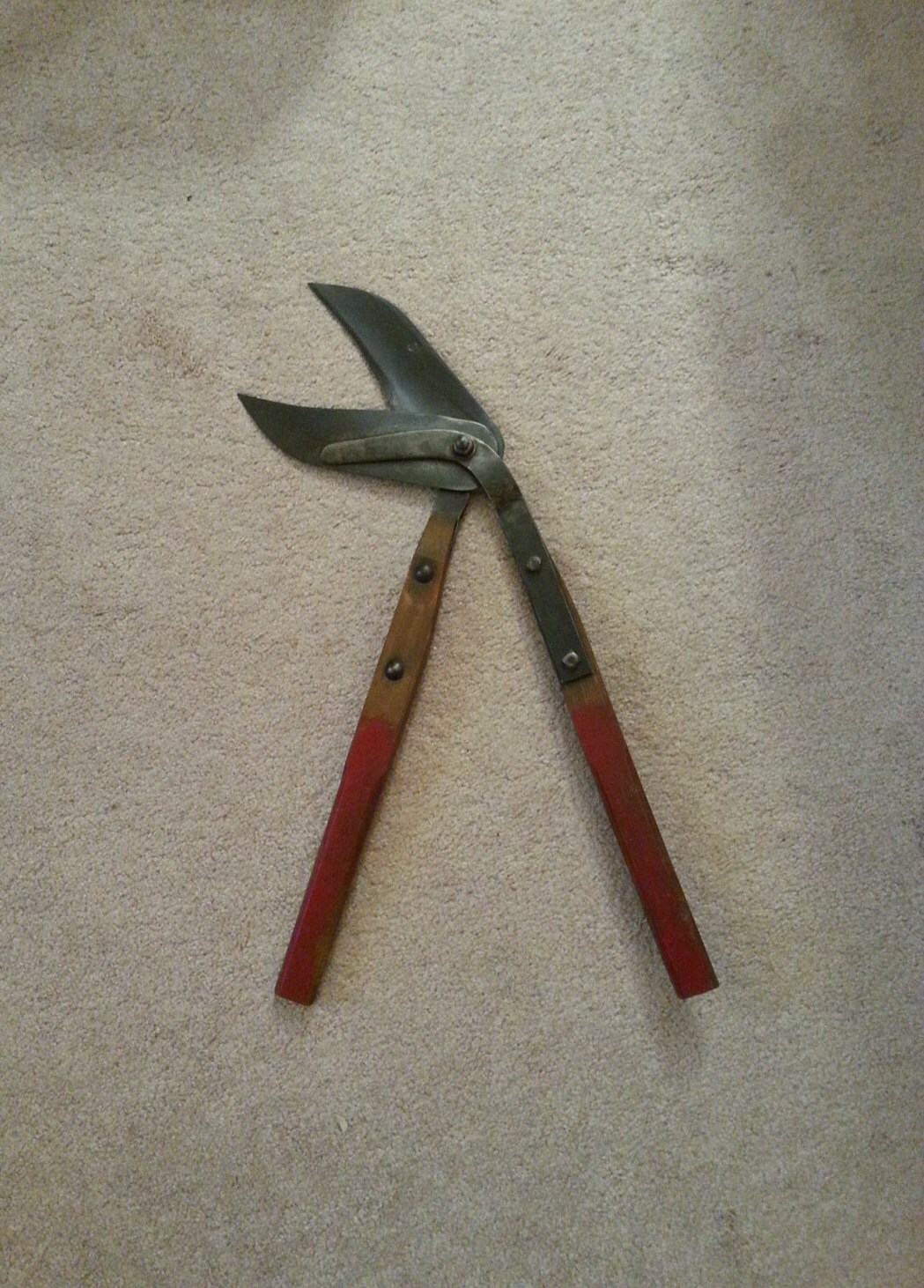 Antique Hedge Trimmers Angled Shears Vintage Pruning Shears