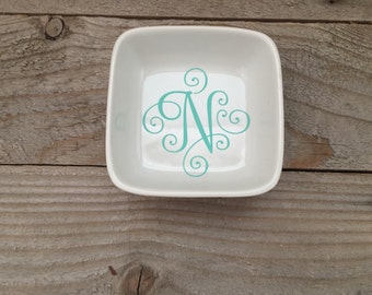 Monogrammed Jewelry Dish, Ring Dish, Personalized Ring Dish, Customized Jewelry Dish, Jewelry Dish, Bridesmaid Gift, Jewelry Holder, Storage