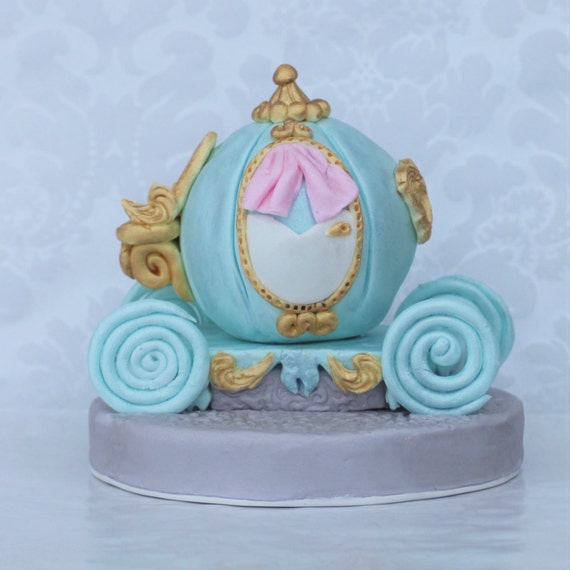 Fondant Princess Carriage Cake Topper.Cinderella by MargieSugarArt