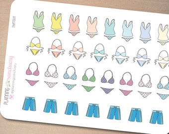 Swimsuit | Board Shorts Planner Stickers Perfect for Erin Condren, Kikki K, Filofax and all other Planners