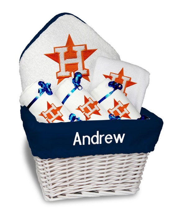 Personalized Houston Astros Baby Gift Basket Bib 3 Burp