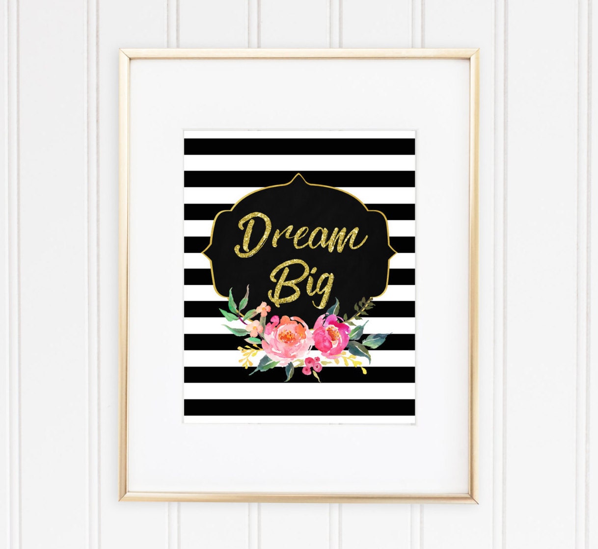 Dream Big Wall art Printable Dream big quote wall decor