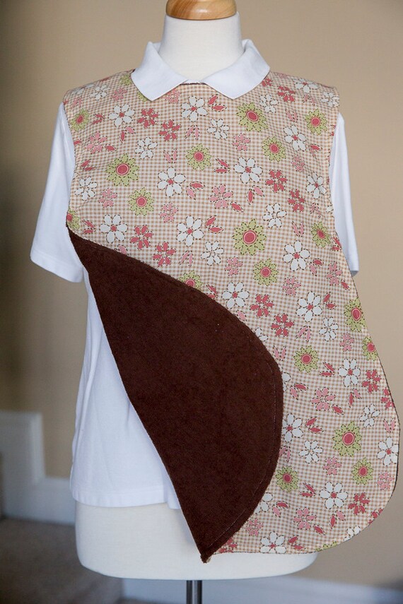 Adult Bib Floral Pattern Reversible Special Needs Senior