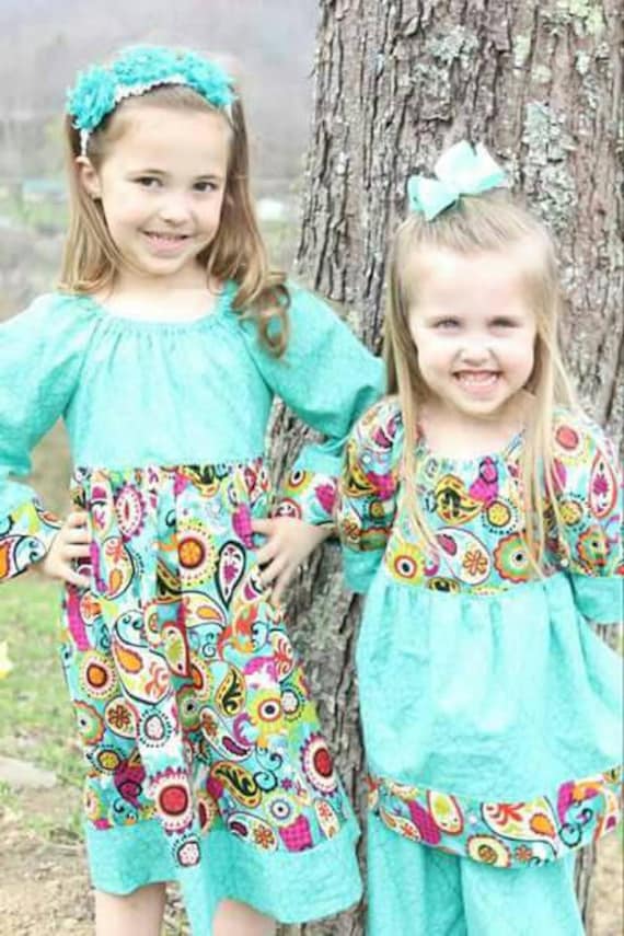 Sister Matching Outfits Peasant Dress Top by DesignByVictoria2016