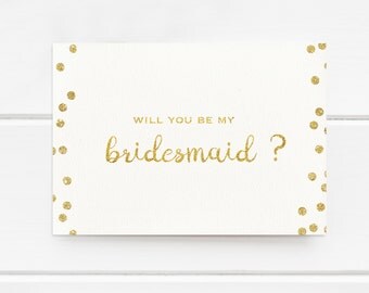 Will you be my bridesmaids Printable Card, Wedding Printable, Gold Wedding card, bridesmaid invitation, digital file, gold bridesmaid card