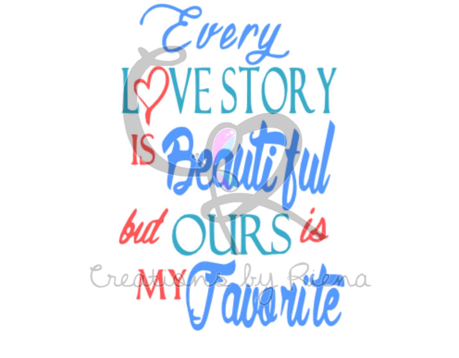 Download Our Love Story Svg File by CreationsbyRienaShop on Etsy