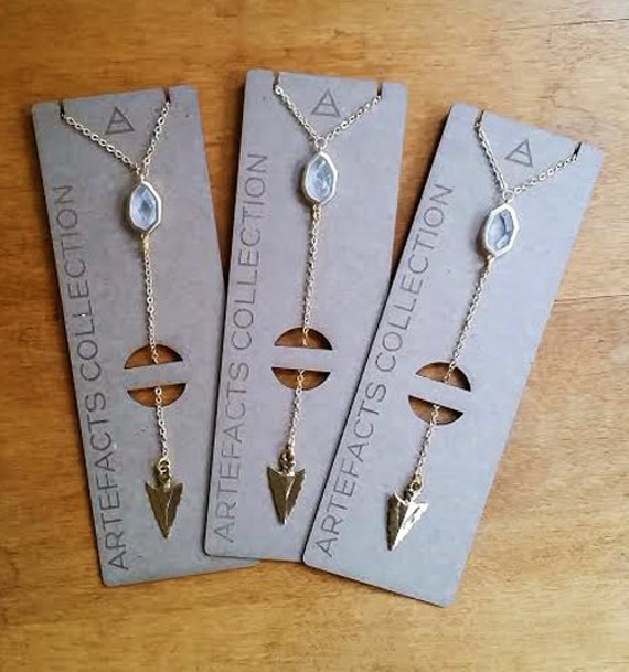 25 Custom Lariat/Y-Necklace branded cards // jewelry cards