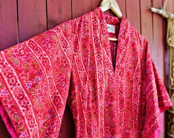Vintage Floral Stan Hicks Dress with Bell Sleeves