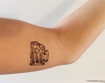 Beer Temporary Tattoo (Set of 2)