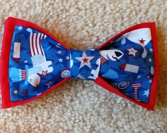 4th of July Dog Bow Tie / Patriotic Dog Bow Tie / Lazo para Perros