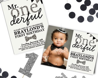 Mr Onederful Invitation, Mr Onederful Birthday Theme, 1st Birthday Invitations, First Birthday Invitation, Printable Birthday Invitation