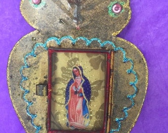 Virgin of Guadalupe set in a heart