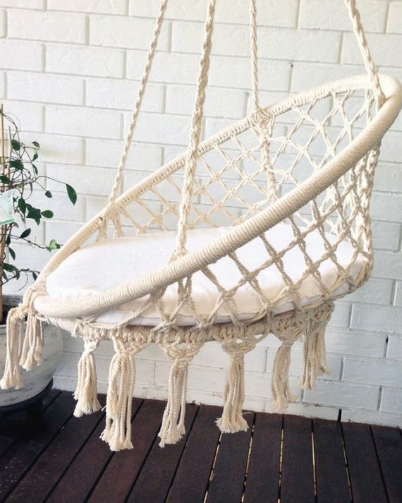 COMING SOON crochet hanging chair bohemian boho by azulbereber