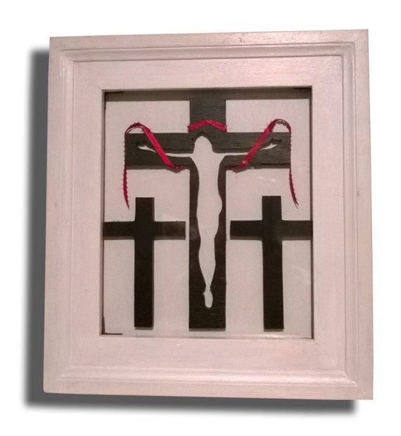 Jesus on the Cross Shadow Box Display