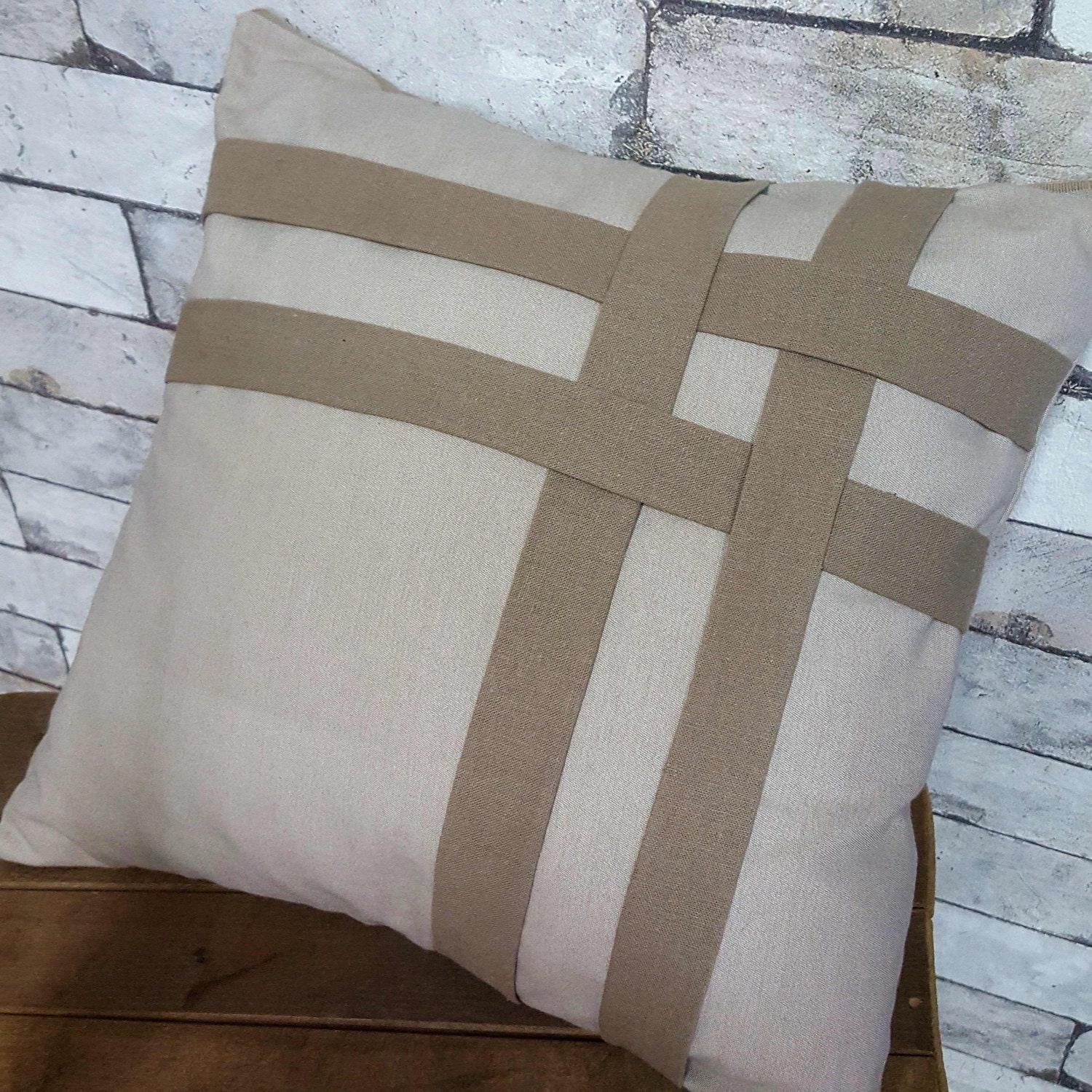 Taupe Pillow Cover Ivory Throw Pillow Neutral Pillow Cover