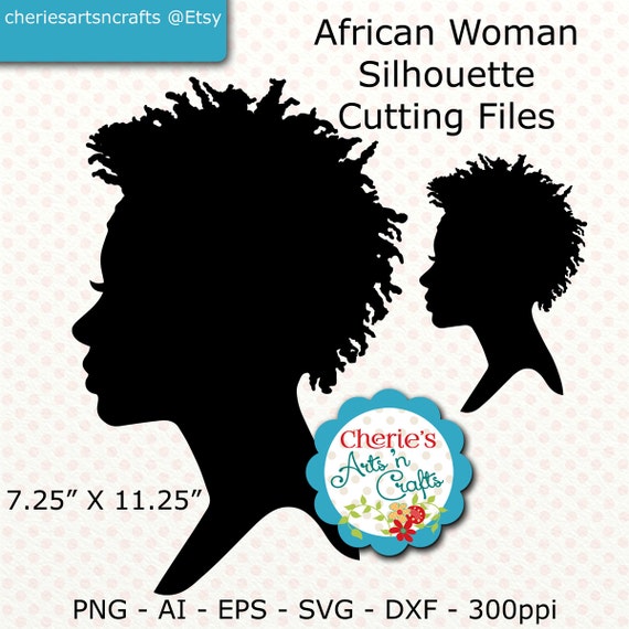 Download African Woman Silhouette Clip Art Cutting Files SVG Cutting