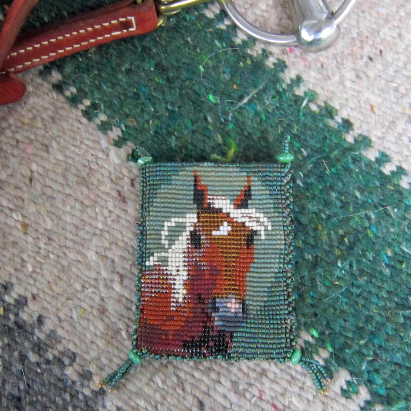 Bead Loom pattern little red horse loom beadwork design by cynhal