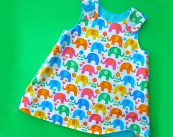 Reversible Baby Dress Pattern PDF - The Perfect A Line Dress Pattern for Baby and Toddler