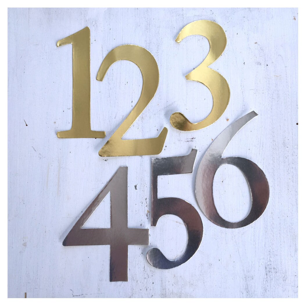 gold or silver number stickers wedding table numbers craft gold or silver number stickers wedding table numbers craft