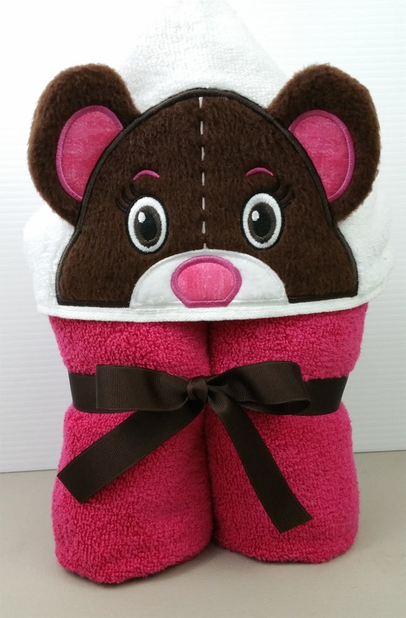 Items similar to Personalized Hooded Towel, Towel Hoodie, Bear Toddler Hooded Towel, Baby Hooded