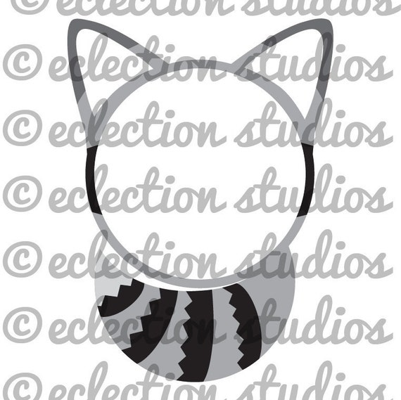 Download Raccoon Monogram Circle Monogram for Boy Woodland Animal SVG