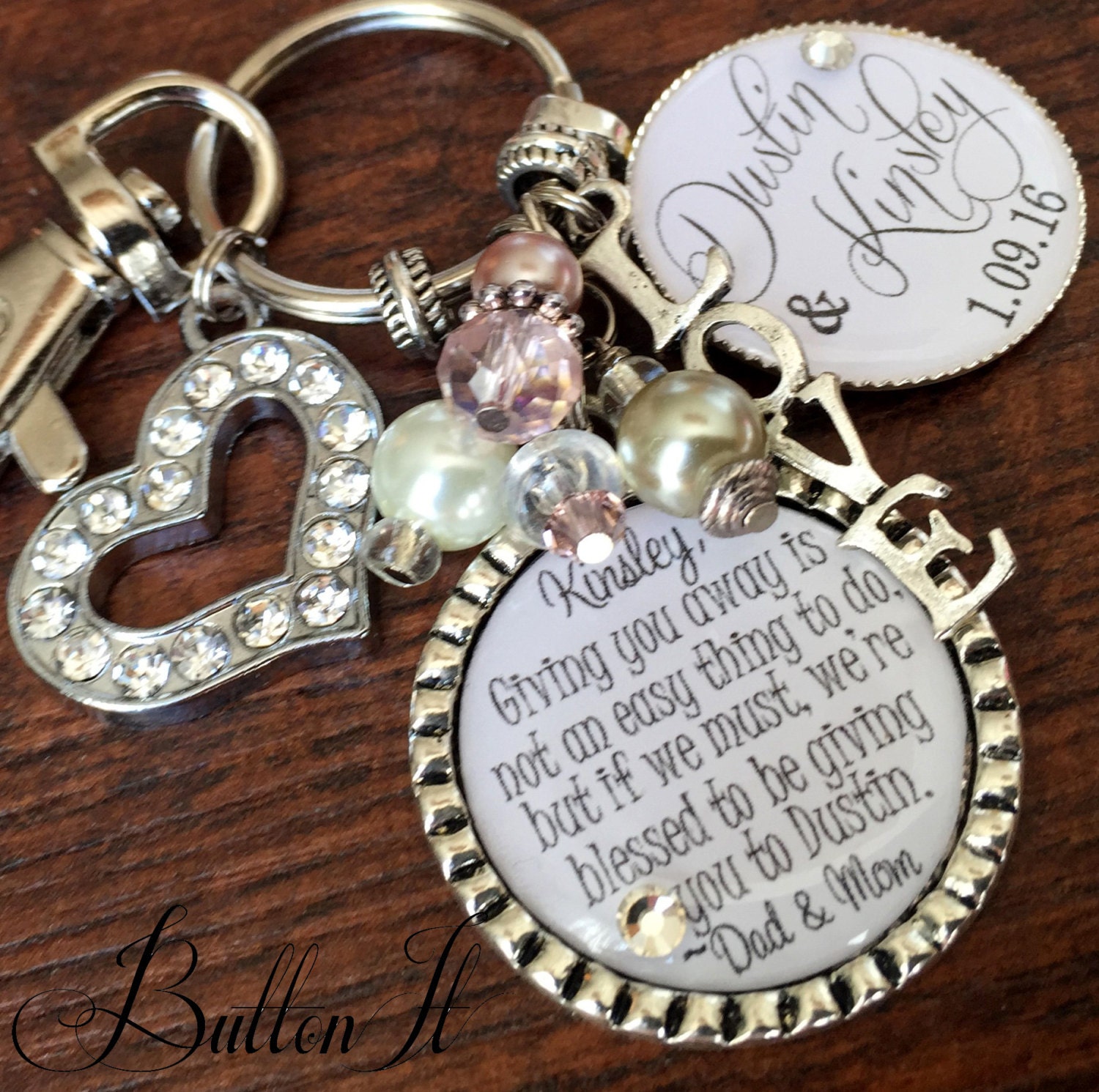 Wedding gift for BRIDE bridal bouquet charm daughter