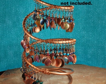 Copper Earring Holder, Earring Display, XL Jewelry Display JD300 by CC Design