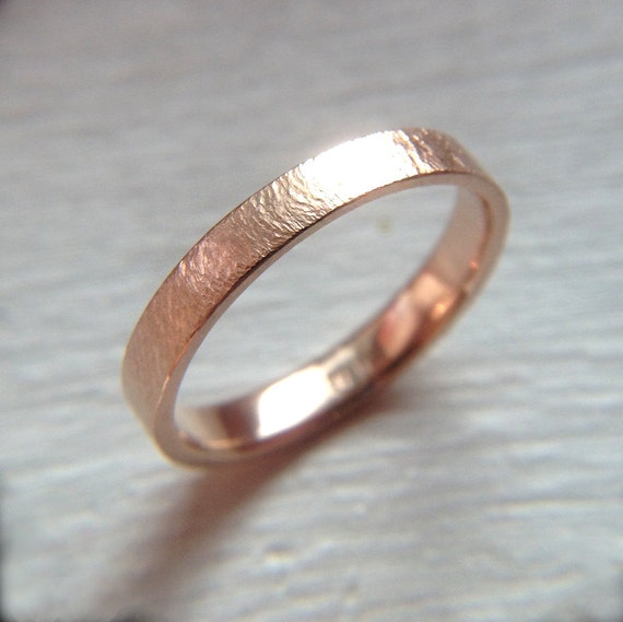 Heusen hammered rose gold wedding band womensd women s