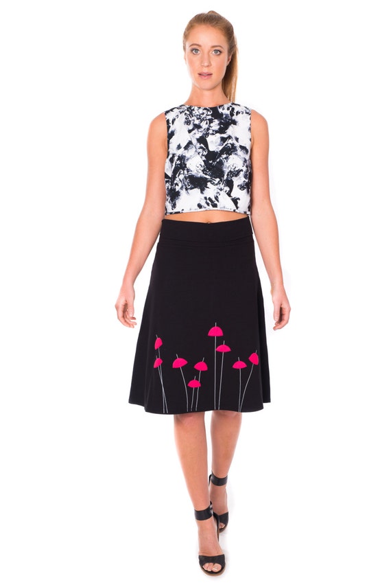 Cute Skirts for Women Black cotton skirt for women A-line