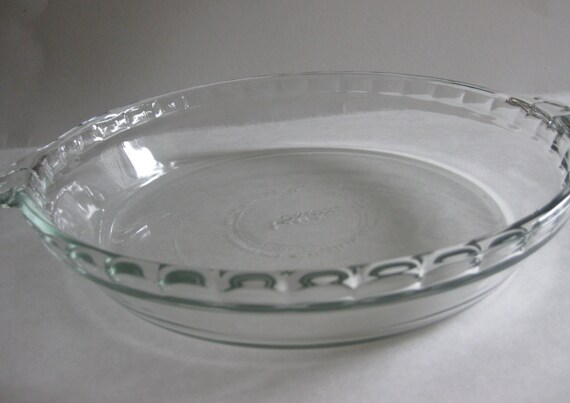 Vintage Clear Glass Pyrex Pie Dish Plate 9.5 1970's