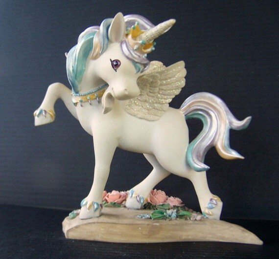 Vintage Rainbow Unicorn Figurine Collectors Edition Season of