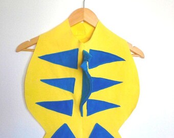 Yellow Fish Cape, Kids Halloween Costume, Flounder Cape