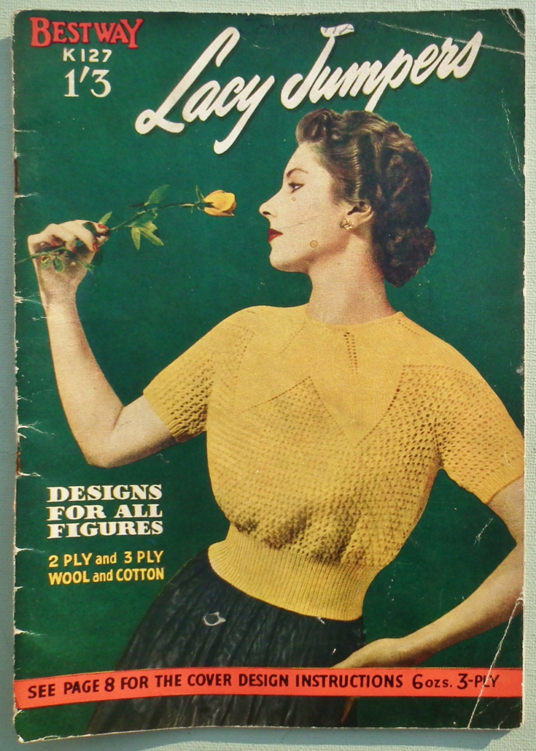 Vintage Knitting Patterns Book 1940s 1950s Women's Lacy