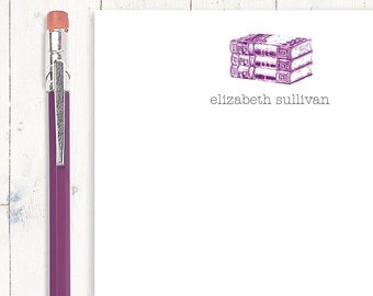personalized notePAD - VINTAGE BOOKS - stationery - stationary - letter writing paper