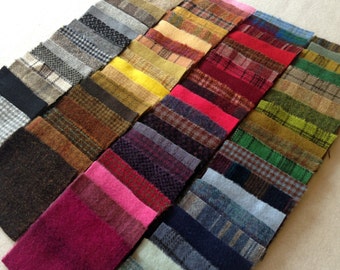Charm Pack for Wool Applique - Hand Dyed Felted Wool Collection - Charm15