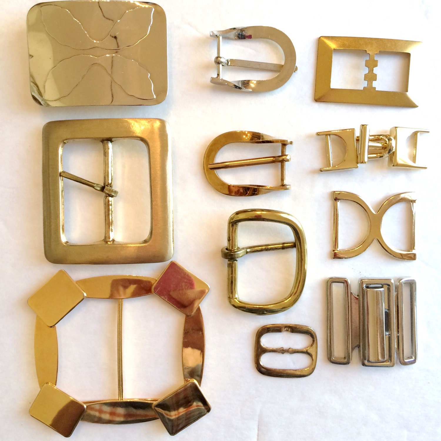 Vintage Metal Buckles . Retro Belts Sewing Fashion Accessories Pants ...