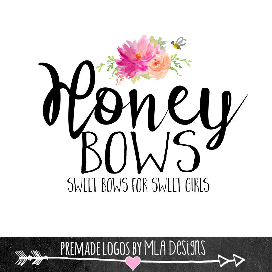 Premade Logo Hair Bow Logo Headband Logo Custom by MLAdesigns