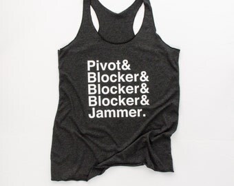Roller Derby Tank || Roller Girl || Roller Derby Clothing || Roller Derby Shirt || Pivot Blocker Jammer || Roller Derby Skater