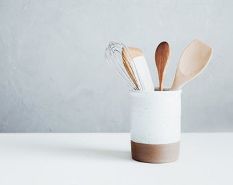 Utensil Crock - Spoon Crock - Wine Chiller - Ceramics - Pottery
