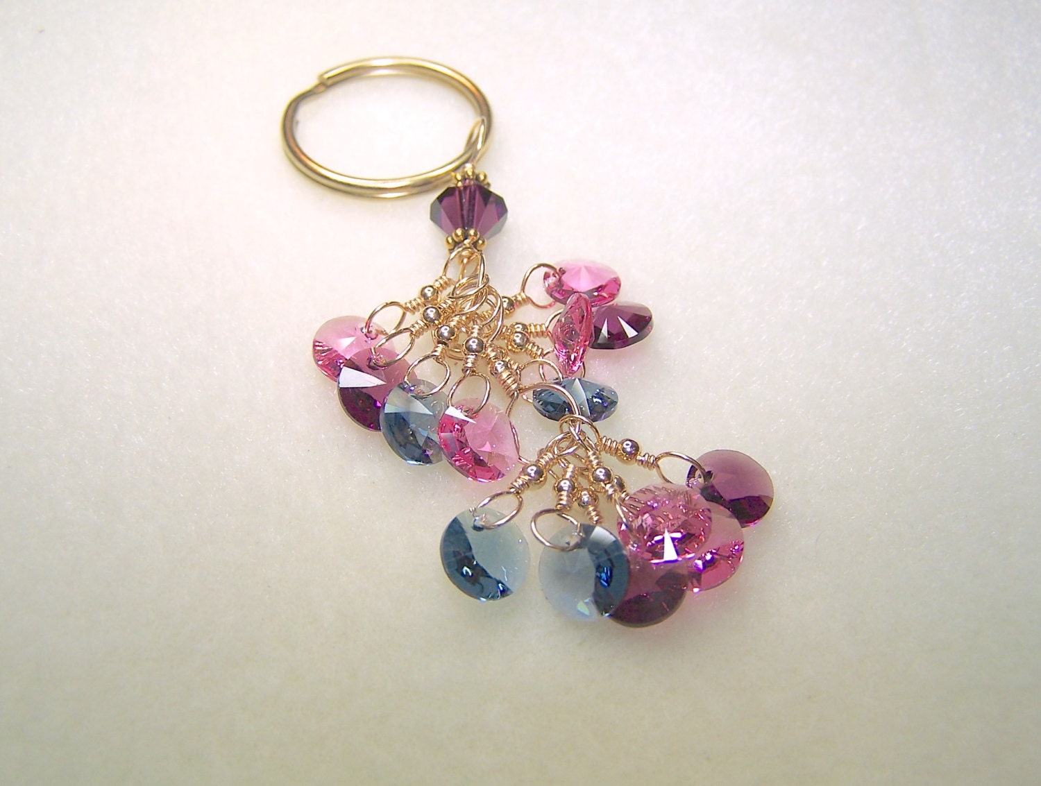 Crystal Keychain Purple Keychains for Women by BikerBlingCa