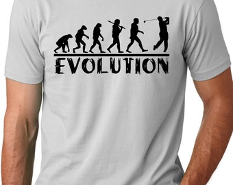 Golf Evolution funny T shirt golfer Humor Tee