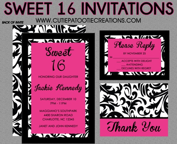 Sweet 15 Birthday Invitations 8