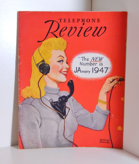 Vintage Magazine Telephone Review Ephemera Arthur Crouch