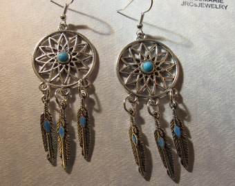 Dream Catcher with Turquoise Earrings