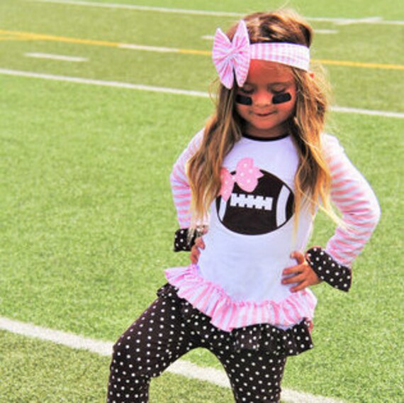 Girls Football Outfit Baby Football Outfit by prissyinpinkboutique