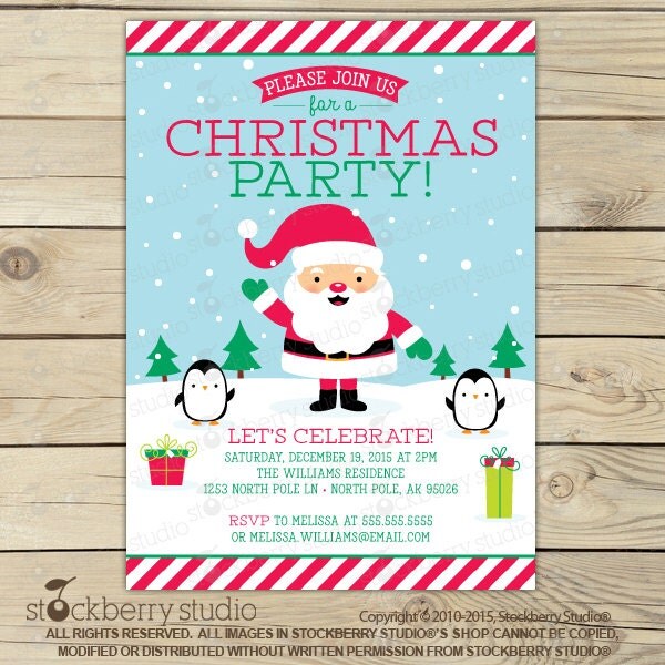 Christmaas Party Invitations For Kids 8
