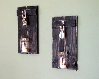 Decorative Wall Sconce mason jar sconces | etsy Decorative Wall Sconce mason jar sconces | etsy